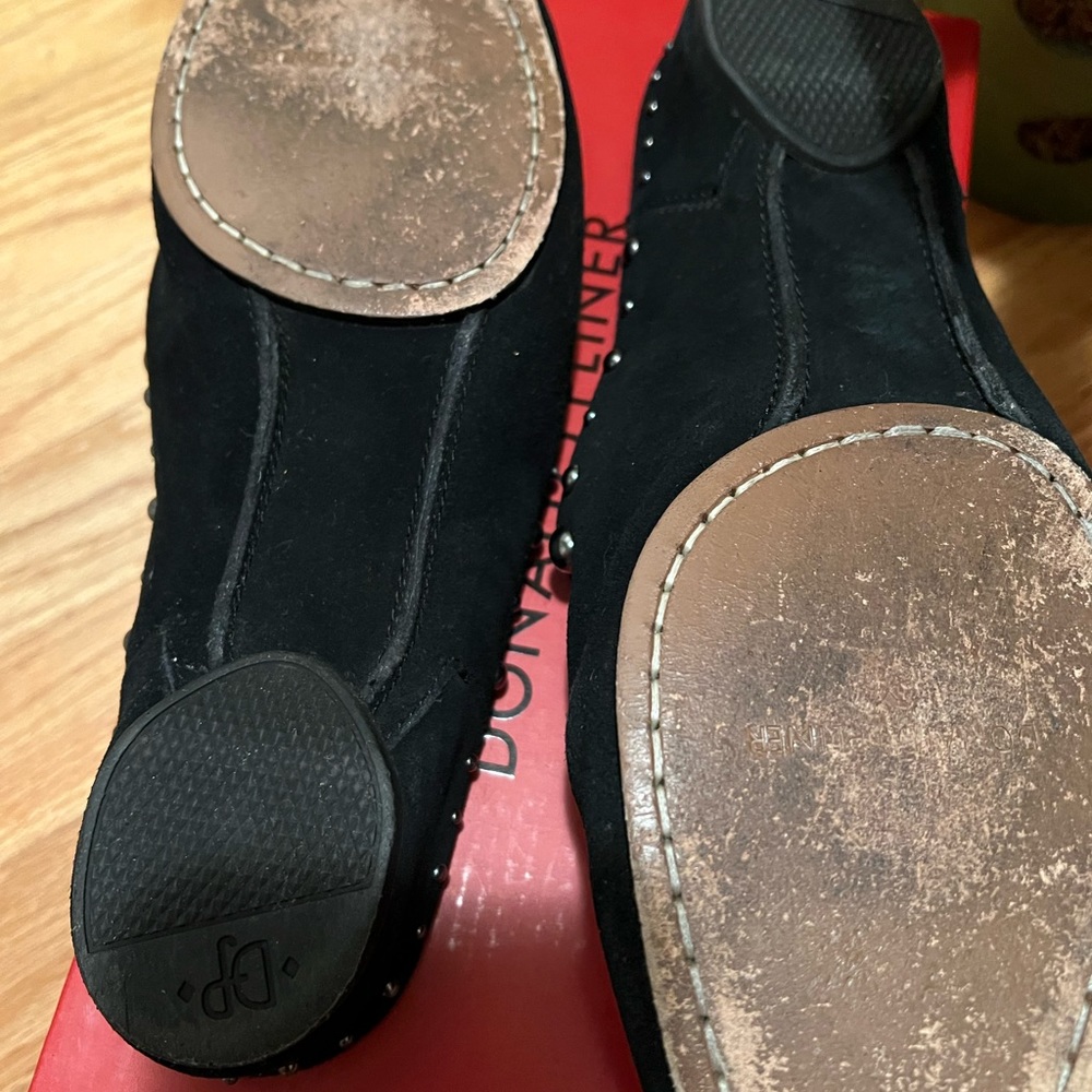 Donald J. Pliner Black Sport Suede Studded Mules - Picture 3 of 10